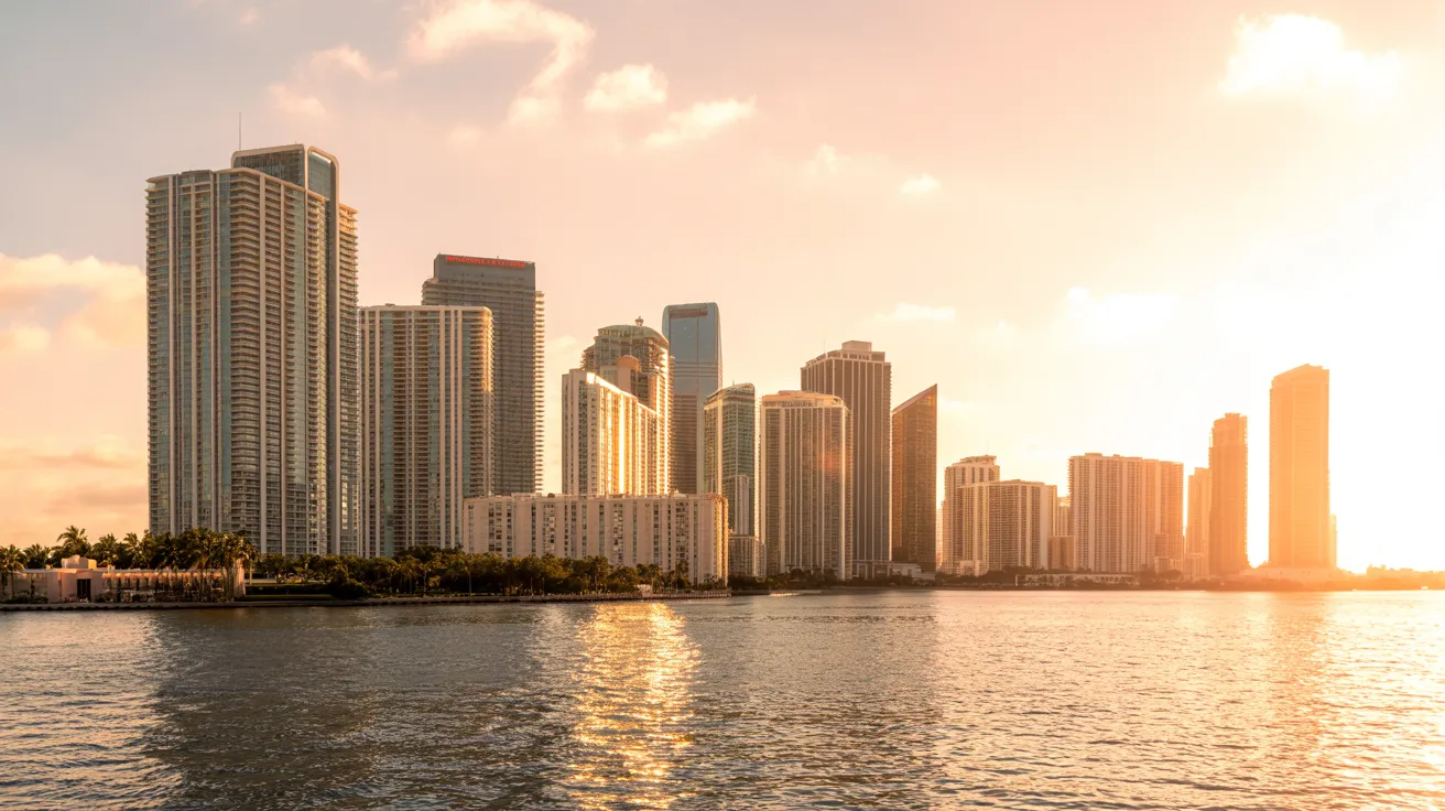 Florida luxury skyline at golden hour